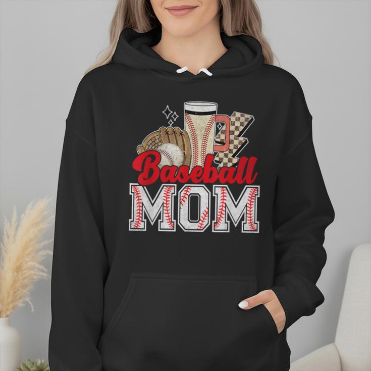Retro Coffee Baseball Mama Mother's Day Baseball Mom Wmen Hoodie Retro Coffee Baseball Mama Mother's Day Baseball Mom Wmen Hoodie