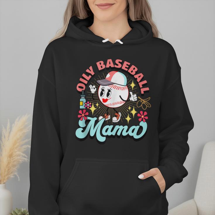 Retro Oily Baseball Mom Meme For Essential Oils Game Day Wmen Hoodie Retro Oily Baseball Mom Meme For Essential Oils Game Day Wmen Hoodie