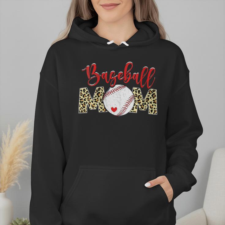 Sport Mom Leopard Mother's Day Baseball Mommy Mama Wmen Hoodie Sport Mom Leopard Mother's Day Baseball Mommy Mama Wmen Hoodie