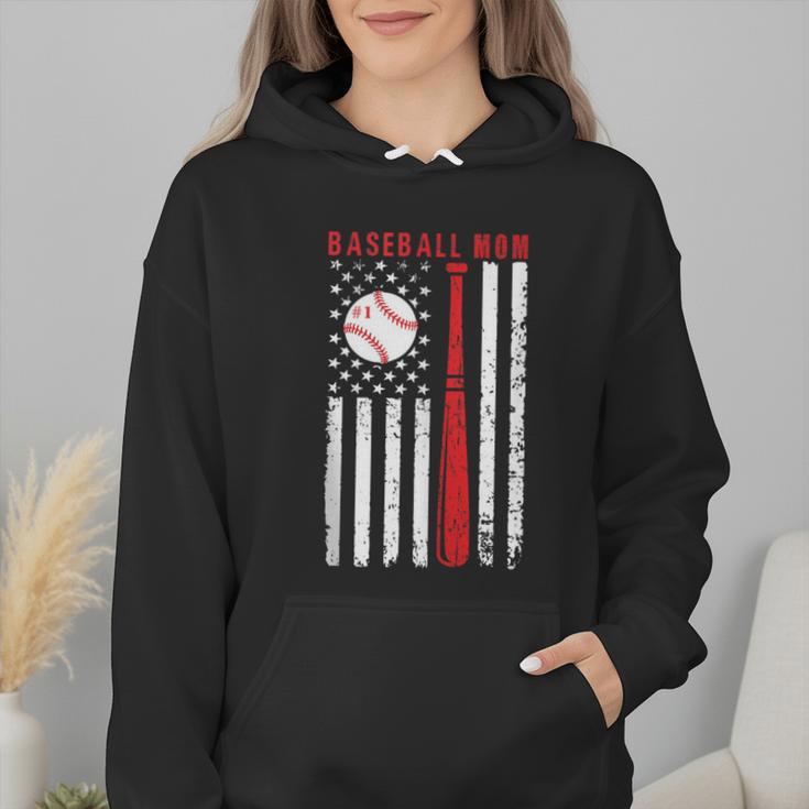 Vintage Baseball Flag Women Baseball Mom Wmen Hoodie Vintage Baseball Flag Women Baseball Mom Wmen Hoodie