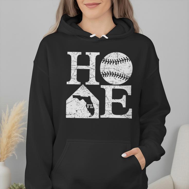 Vintage Baseball Home Florida State Outline Baseball Mom Wmen Hoodie Vintage Baseball Home Florida State Outline Baseball Mom Wmen Hoodie