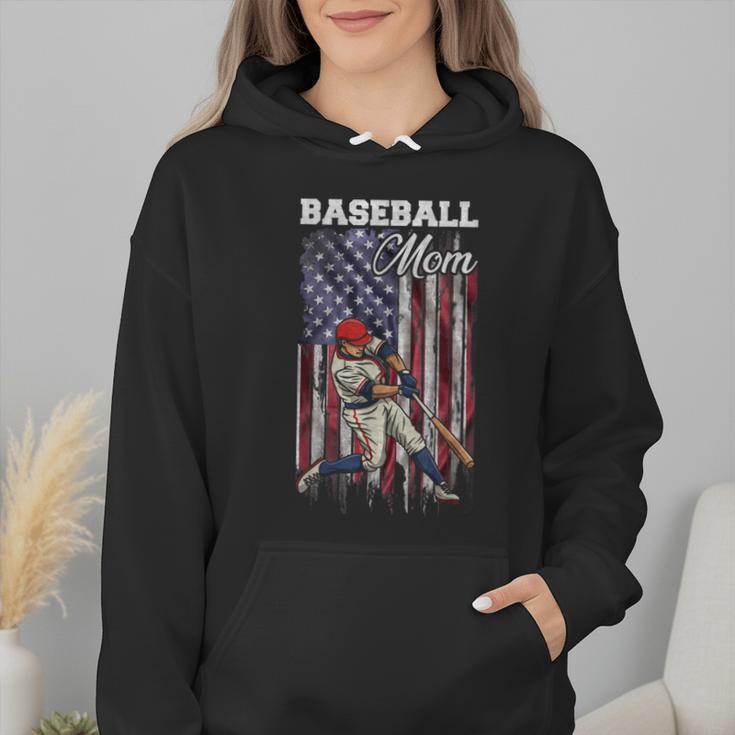 Vintage USA Flag Baseball Player Proud Baseball Mom Wmen Hoodie Vintage USA Flag Baseball Player Proud Baseball Mom Wmen Hoodie