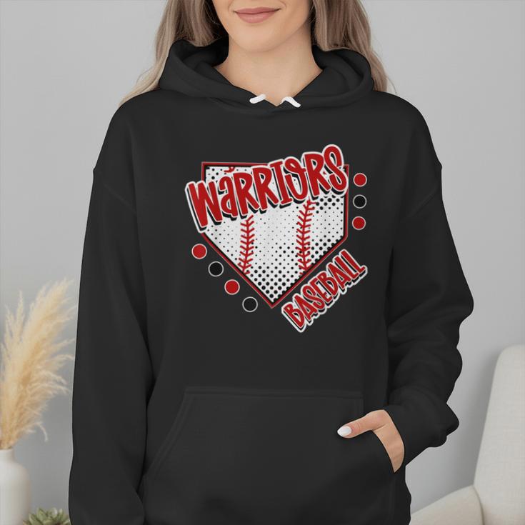 Warriors Home Plate Baseball Sports Baseball Mom Wmen Hoodie Warriors Home Plate Baseball Sports Baseball Mom Wmen Hoodie