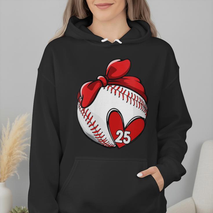 Womens Custom Baseball Mom Number 25 Heart For Mom Mommy Wmen Hoodie Womens Custom Baseball Mom Number 25 Heart For Mom Mommy Wmen Hoodie