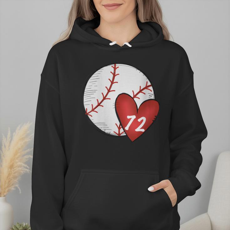 Womens Custom Baseball Mom Number 72 Heart For Mom Mommy Wmen Hoodie Womens Custom Baseball Mom Number 72 Heart For Mom Mommy Wmen Hoodie