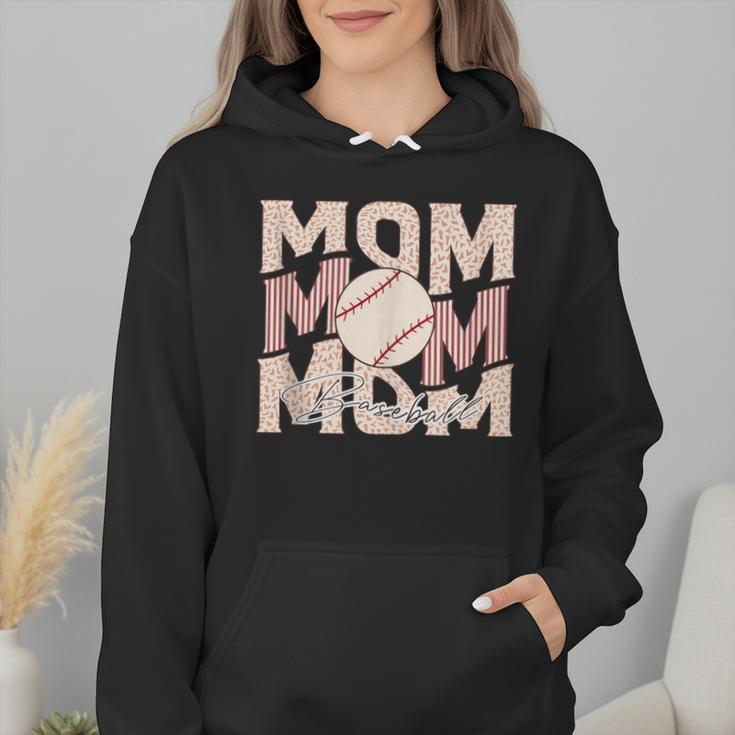 Women's Retro Baseball Mama Distressed Baseball Mom Life Wmen Hoodie Women's Retro Baseball Mama Distressed Baseball Mom Life Wmen Hoodie