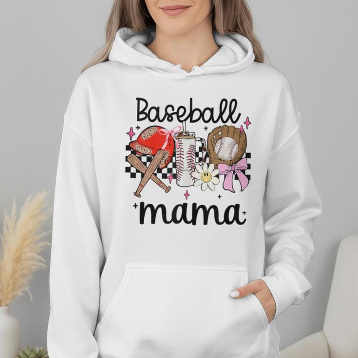 Baseball Mama Baseball Mom Cute T-Ball Mom Ballpark Mom Wmen Hoodie