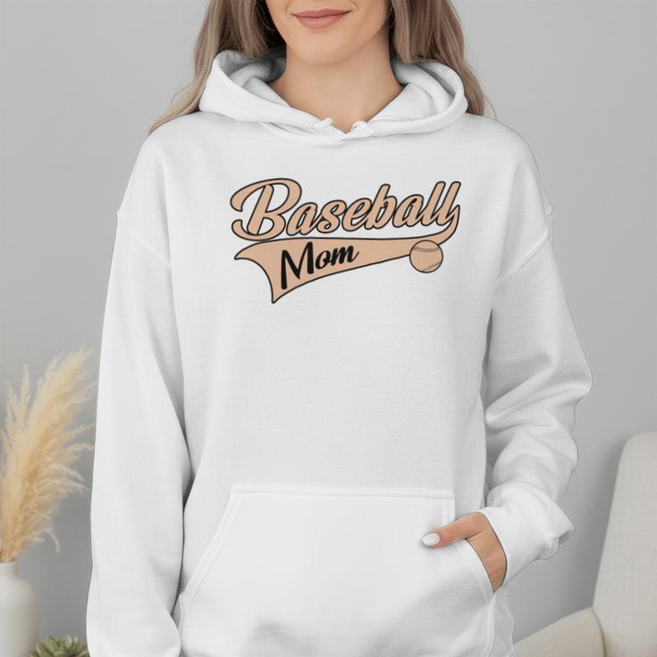 Baseball Mom Best Mama Cute Throwback Classic Wmen Hoodie