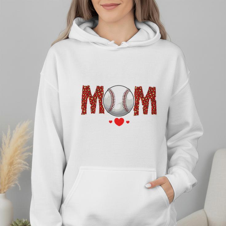 Baseball Mom Leopard Sports Players Mother's Day Wmen Hoodie Baseball Mom Leopard Sports Players Mother's Day Wmen Hoodie