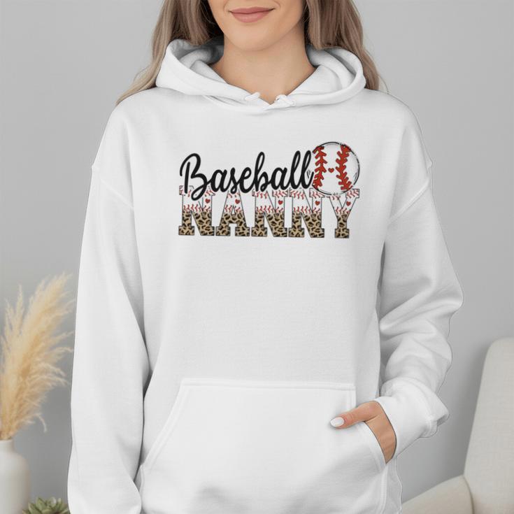 Baseball Nanny Women BallPark Nanny Baseball Mom Wmen Hoodie