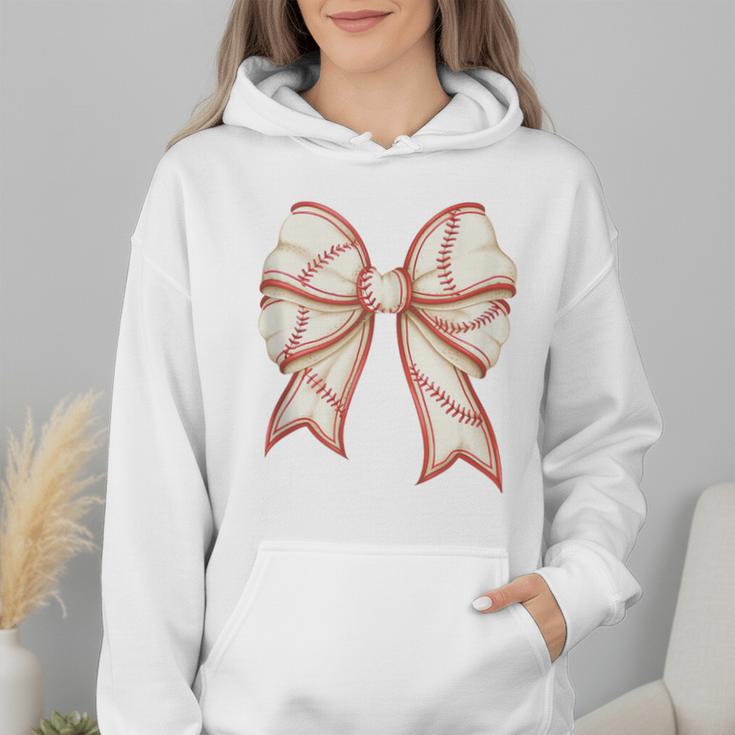 Coquette Bow Baseball Mama Baseball Mom Women Wmen Hoodie Coquette Bow Baseball Mama Baseball Mom Women Wmen Hoodie