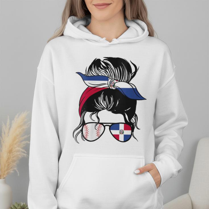 Dominican Baseball Mom Dominican Baseball Girl Wmen Hoodie