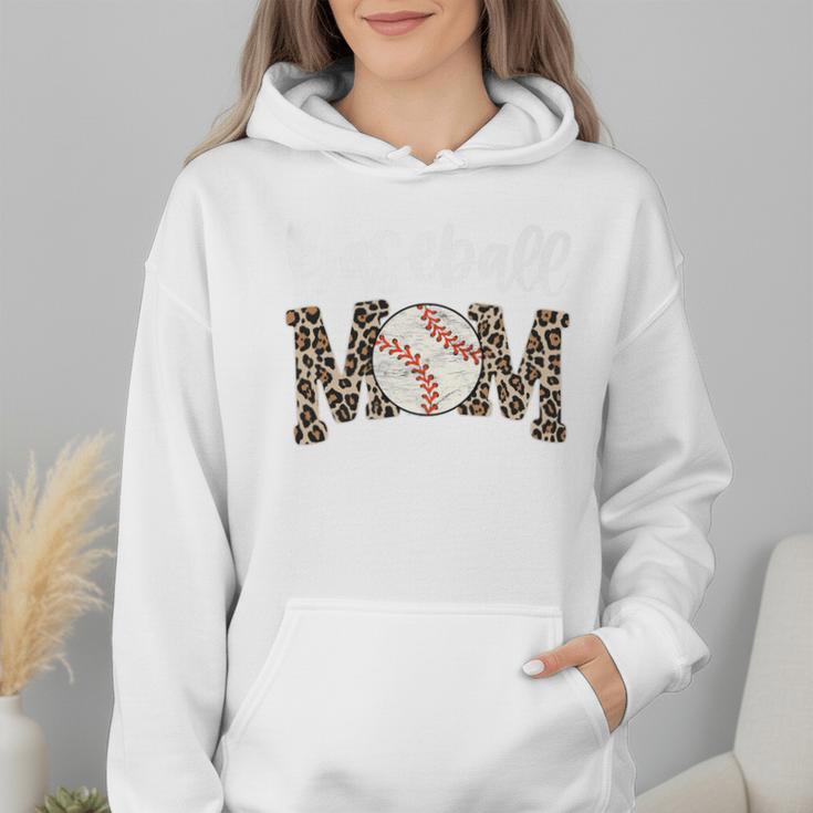 Leopard Baseball Mom Baseball Mama Retro Cute Mother's Day Premium Wmen Hoodie Leopard Baseball Mom Baseball Mama Retro Cute Mother's Day Premium Wmen Hoodie