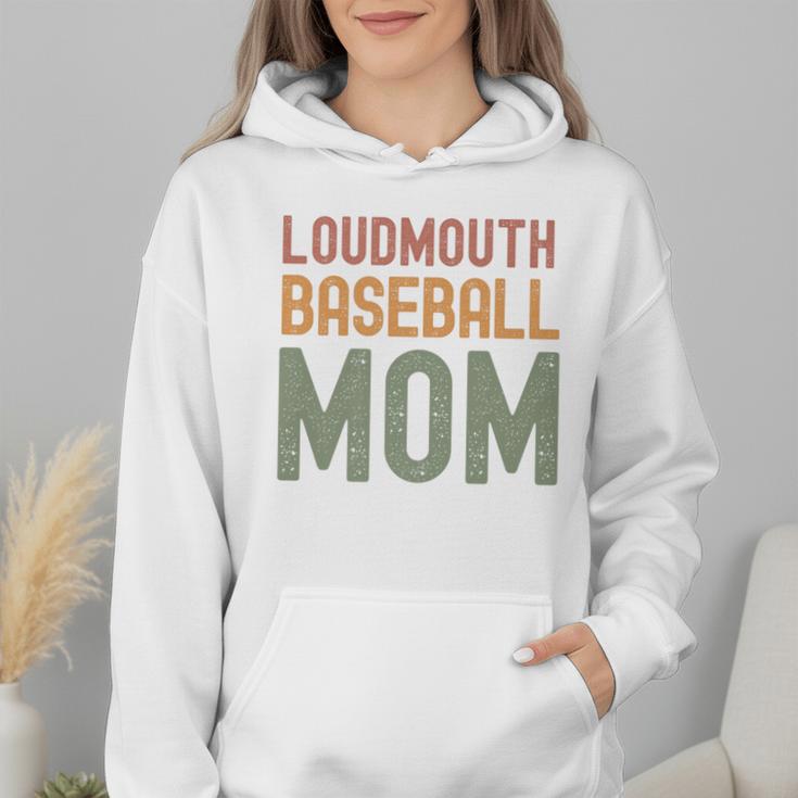 Loudmouth Baseball Mom Sports Cute Text Premium Wmen Hoodie