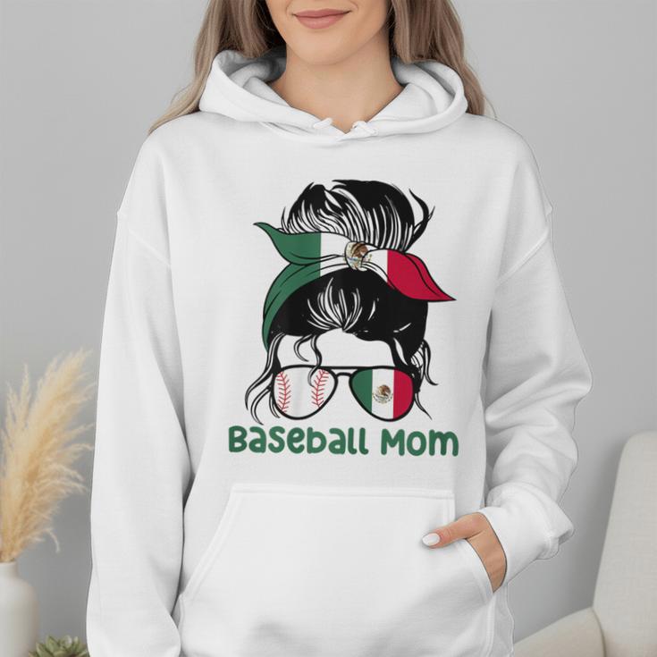 Mexico Baseball Mom Messy Bun Wmen Hoodie Mexico Baseball Mom Messy Bun Wmen Hoodie