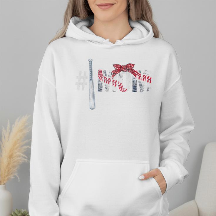 Number One Baseball Mom For Mothers Day Baseball Mommy Premium Wmen Hoodie