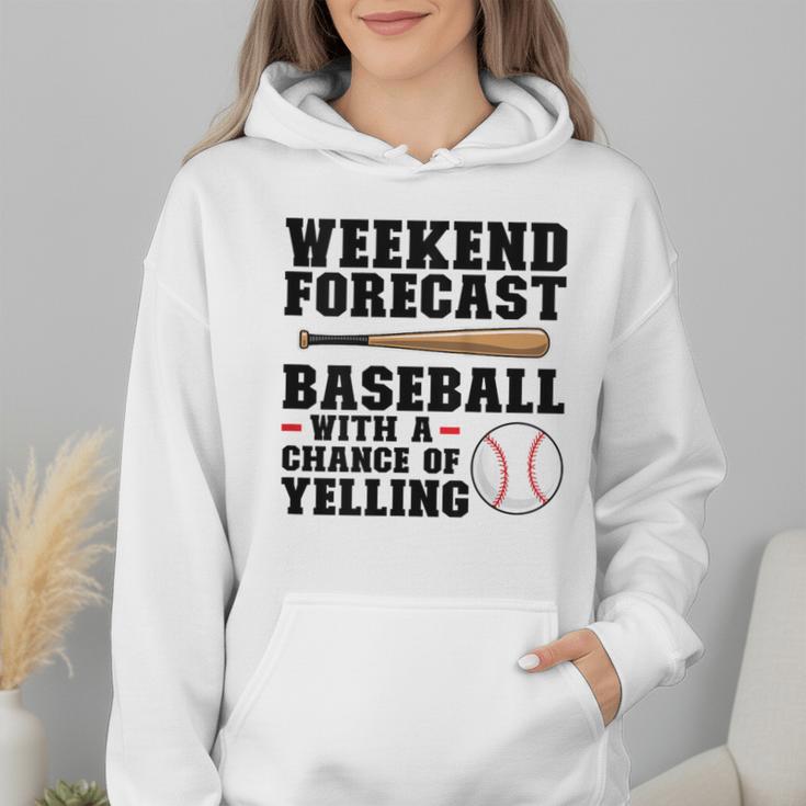 Weekend Forecast Baseball Baseball Mom Wmen Hoodie