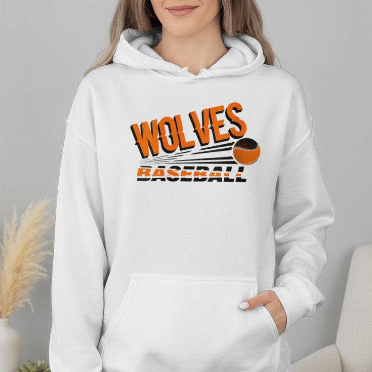 Wolves Baseball Team Baseball Mom Wolf Sports School Spirit Wmen Hoodie Wolves Baseball Team Baseball Mom Wolf Sports School Spirit Wmen Hoodie