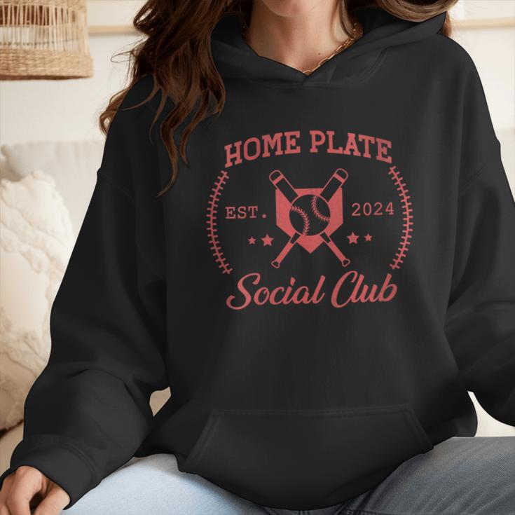 2024 Home Plate Social Club Softball Season Tee Baseball Mom Wmen Hoodie 2024 Home Plate Social Club Softball Season Tee Baseball Mom Wmen Hoodie