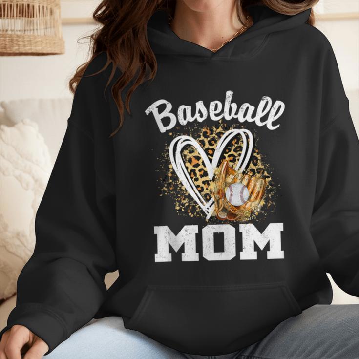Baseball Mom Leopard Heart Matching Family Wmen Hoodie Baseball Mom Leopard Heart Matching Family Wmen Hoodie