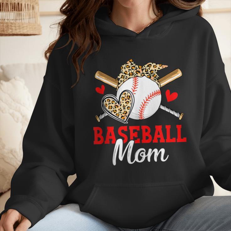 Baseball Mom Leopard Heart Mother's Day Girls Wmen Hoodie Baseball Mom Leopard Heart Mother's Day Girls Wmen Hoodie