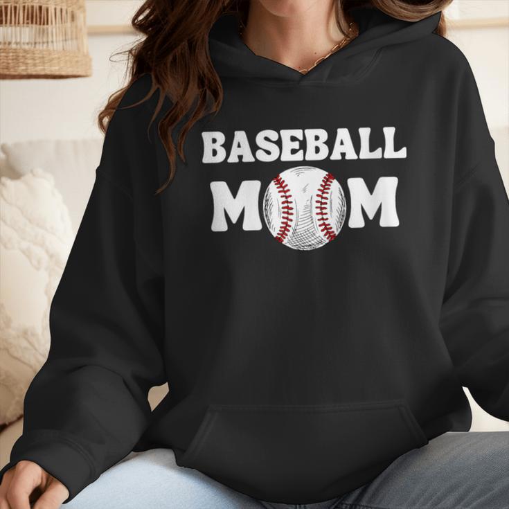 Baseball MOM Mother's Day Baseball Game Cheer Mom Wmen Hoodie