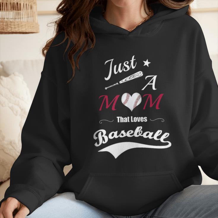 Baseball Mom Sayings Just A Mom That Loves Baseball Wmen Hoodie