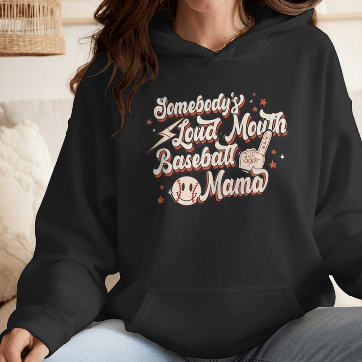 Baseball Mom Somebody's Loud Mouth Baseball Mama Wmen Hoodie