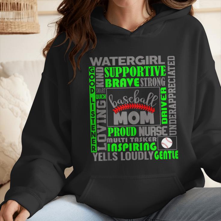 Baseball Mom Traits For Great Mothers Grey And Green Wmen Hoodie Baseball Mom Traits For Great Mothers Grey And Green Wmen Hoodie