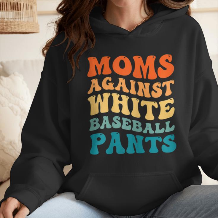 Baseball Moms Against Baseball Pants Groovy Softball Wmen Hoodie Baseball Moms Against Baseball Pants Groovy Softball Wmen Hoodie