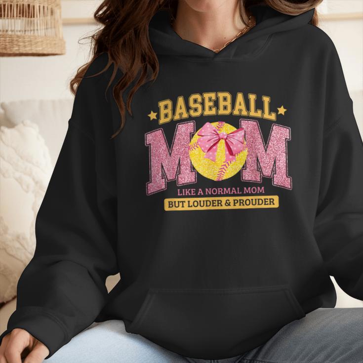 Coquette Baseball Mom Bow Like A Normal Mom But Mother's Day Wmen Hoodie Coquette Baseball Mom Bow Like A Normal Mom But Mother's Day Wmen Hoodie