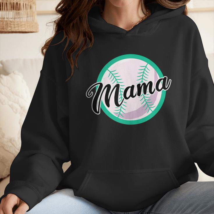 Cute Mama Script Font On Baseball Mom Wmen Hoodie