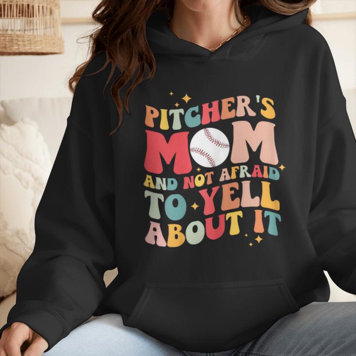 Groovy Ptchers Baseball Mom And Not Afraid To Yell About It Wmen Hoodie Groovy Ptchers Baseball Mom And Not Afraid To Yell About It Wmen Hoodie