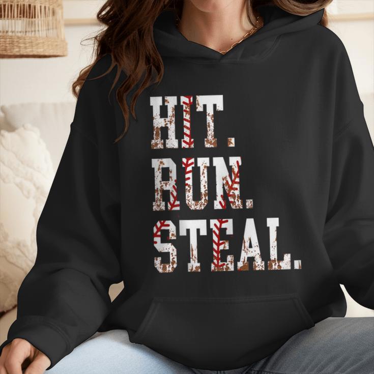 Hit Run Steal Baseball Mom For Women Baseball Wmen Hoodie Hit Run Steal Baseball Mom For Women Baseball Wmen Hoodie