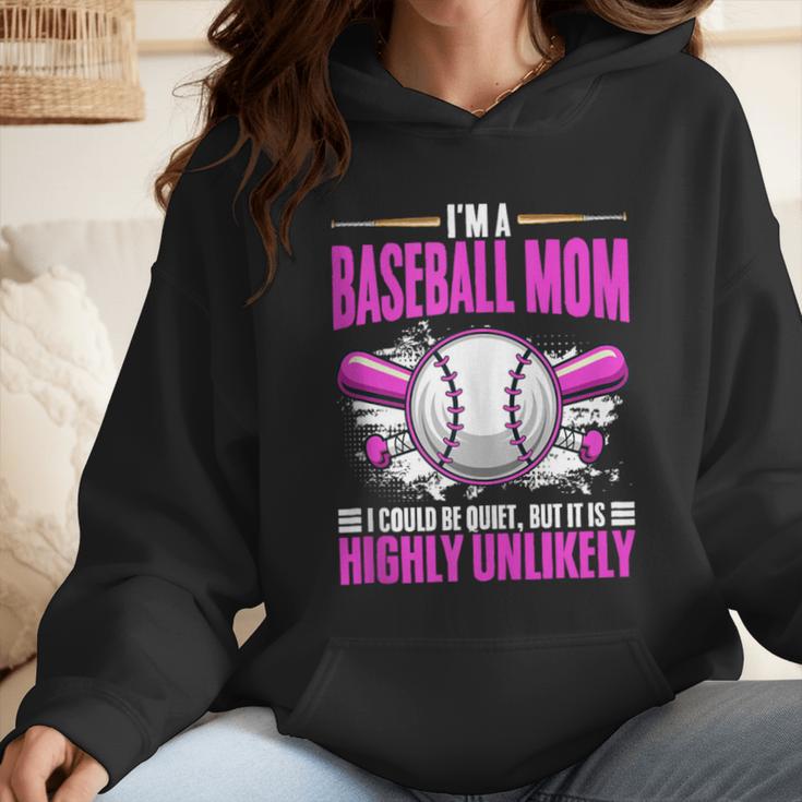 I'm A Baseball Mom Baseball Pitcher Catcher Baseball Player Wmen Hoodie