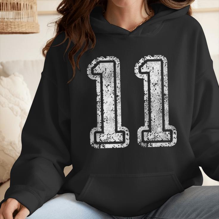 Jersey Number 11 T-Shirt Football Eleven Number Baseball Mom Wmen Hoodie
