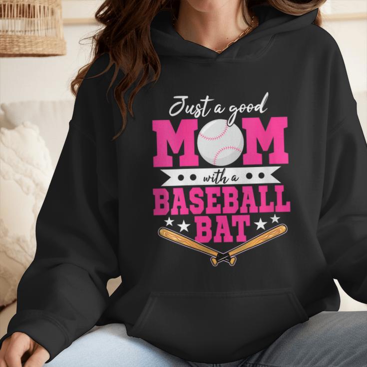 Just A Good Mom With A Baseball Bat Baseball Mom Wmen Hoodie Just A Good Mom With A Baseball Bat Baseball Mom Wmen Hoodie