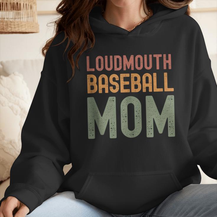 Loudmouth Baseball Mom Sports Cute Text Wmen Hoodie