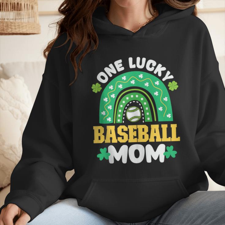 One Lucky Baseball Mom St Patricks Day Rainbow Mother Mama Wmen Hoodie