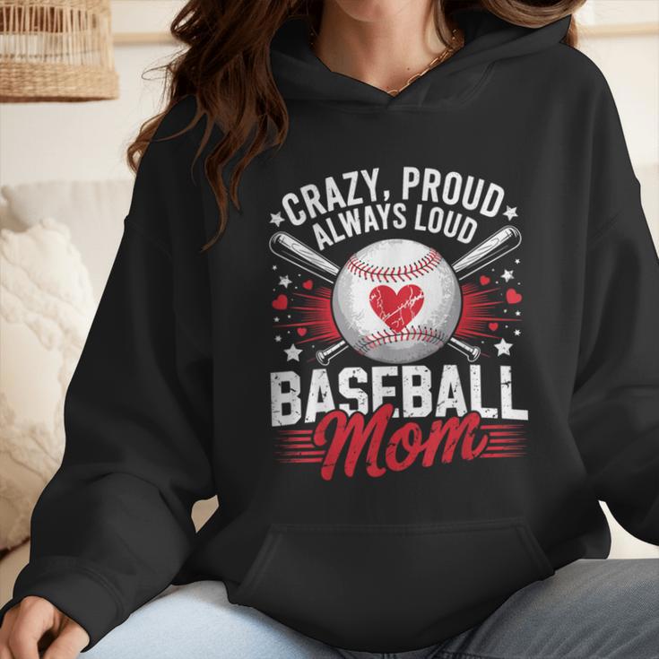 Proud Baseball Mom For Women Mom Baseball Mama Wmen Hoodie