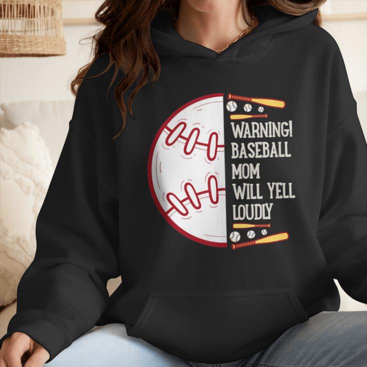 Warning Baseball Mom Will Yell Loudly Wmen Hoodie