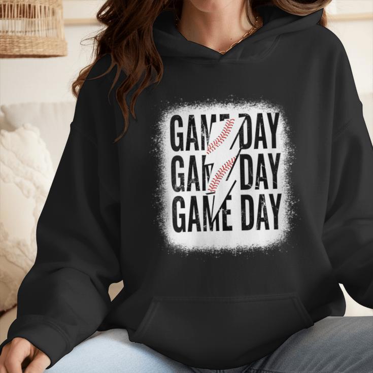 Womens Baseball Mom Leopard Game Day Mother's Day Wmen Hoodie