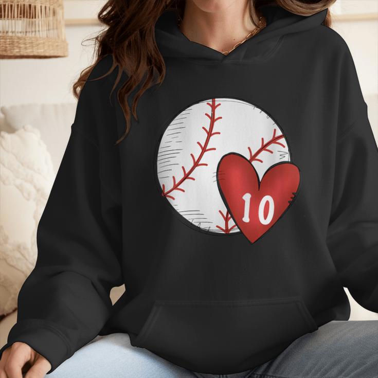 Womens Custom Baseball Mom Number 10 Heart For Mom Mommy Wmen Hoodie Womens Custom Baseball Mom Number 10 Heart For Mom Mommy Wmen Hoodie