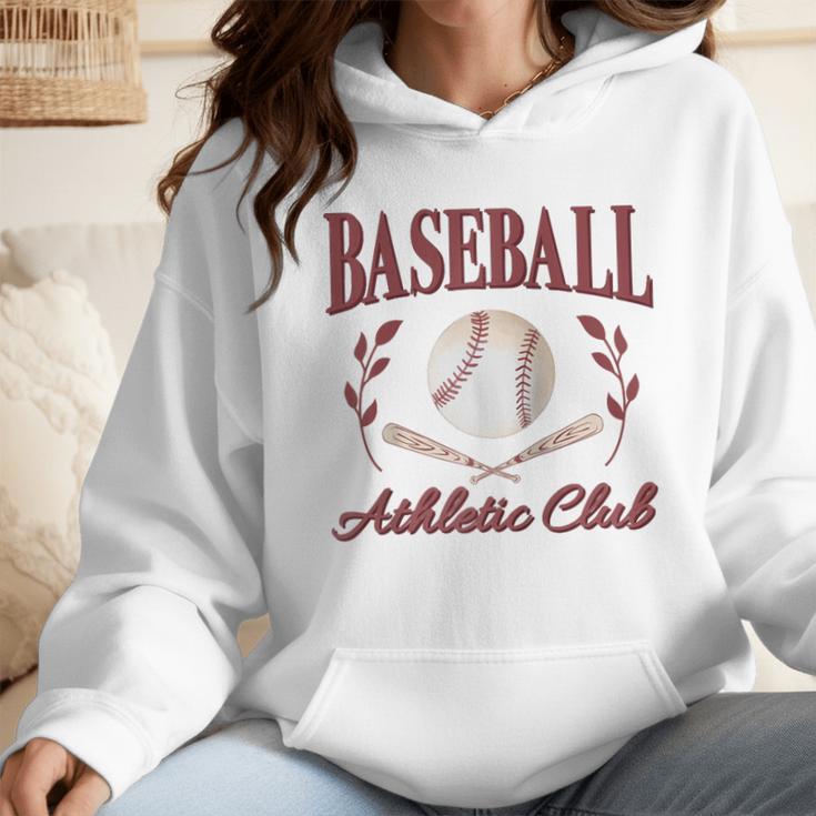 Baseball Athletic Social Club Baseball Mom Trendy Baseball Raglan Baseball Tee Wmen Hoodie