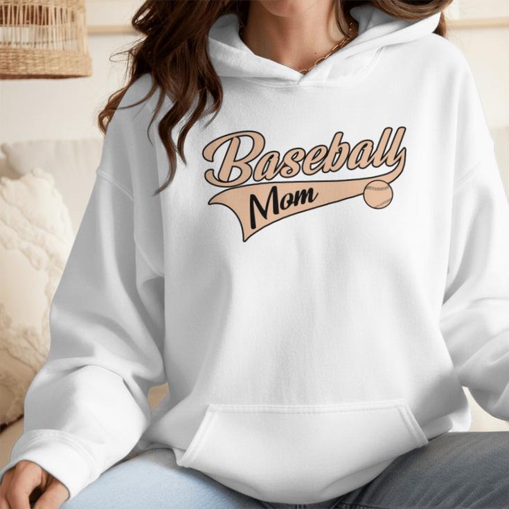 Baseball Mom Best Mama Cute Throwback Classic Wmen Hoodie