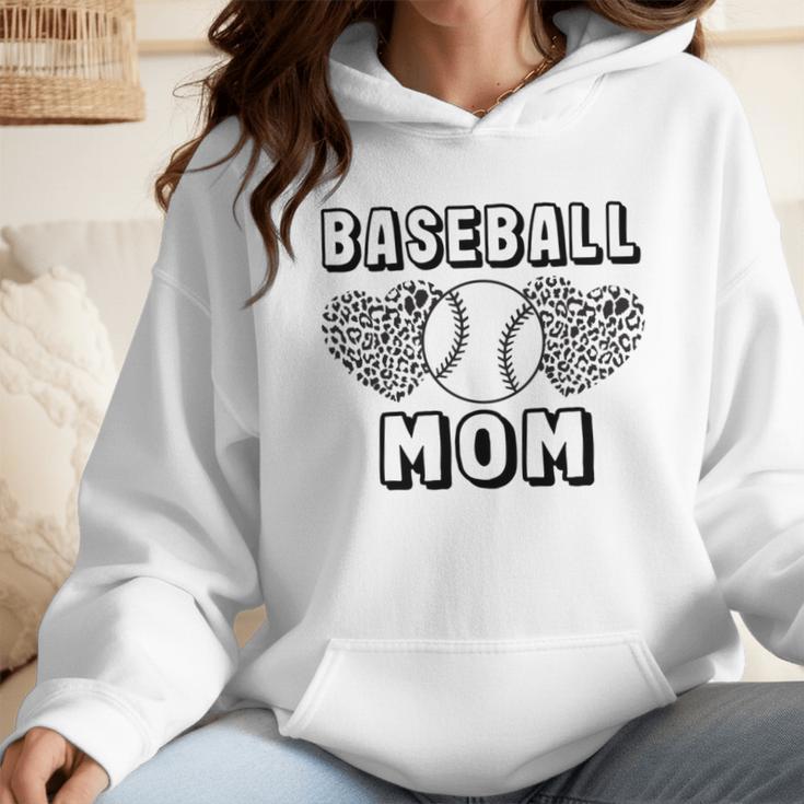 Baseball Mom Leopard Heart Game Day Wmen Hoodie Baseball Mom Leopard Heart Game Day Wmen Hoodie