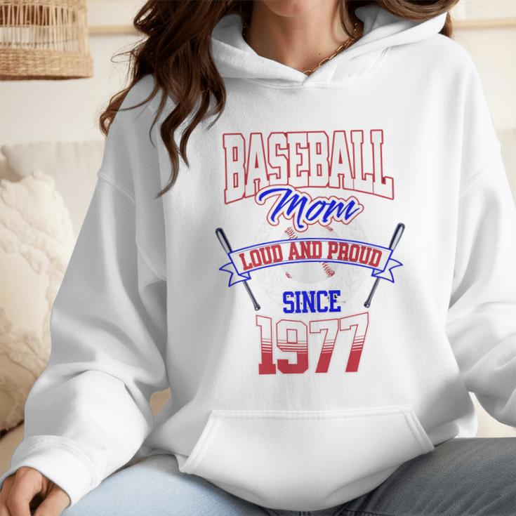 Baseball Mom Loud & Proud Since 1977 Premium Wmen Hoodie Baseball Mom Loud & Proud Since 1977 Premium Wmen Hoodie