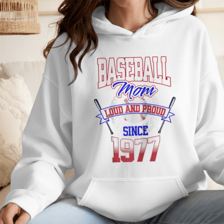 Baseball Mom Loud & Proud Since 1977 Raglan Baseball Tee Wmen Hoodie Baseball Mom Loud & Proud Since 1977 Raglan Baseball Tee Wmen Hoodie