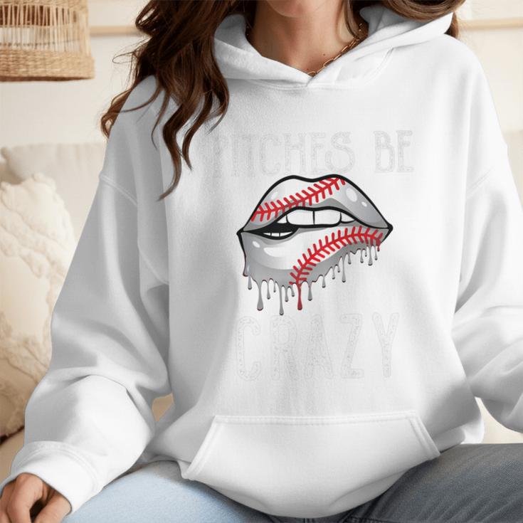 Baseball Mom Pitches Be Crazy Lips Premium Wmen Hoodie Baseball Mom Pitches Be Crazy Lips Premium Wmen Hoodie