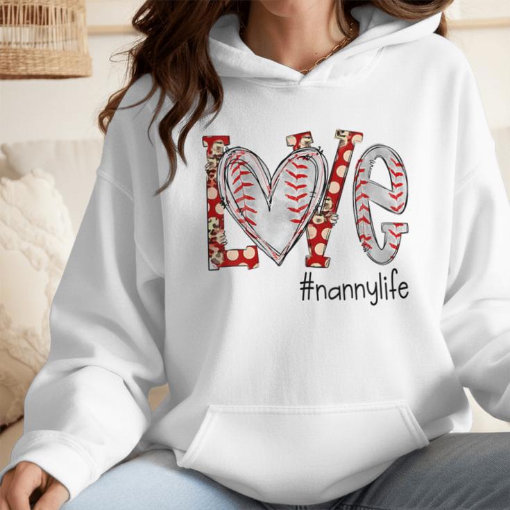 Baseball Mom Shirt Heart Love Baseball Nannylife Wmen Hoodie Baseball Mom Shirt Heart Love Baseball Nannylife Wmen Hoodie
